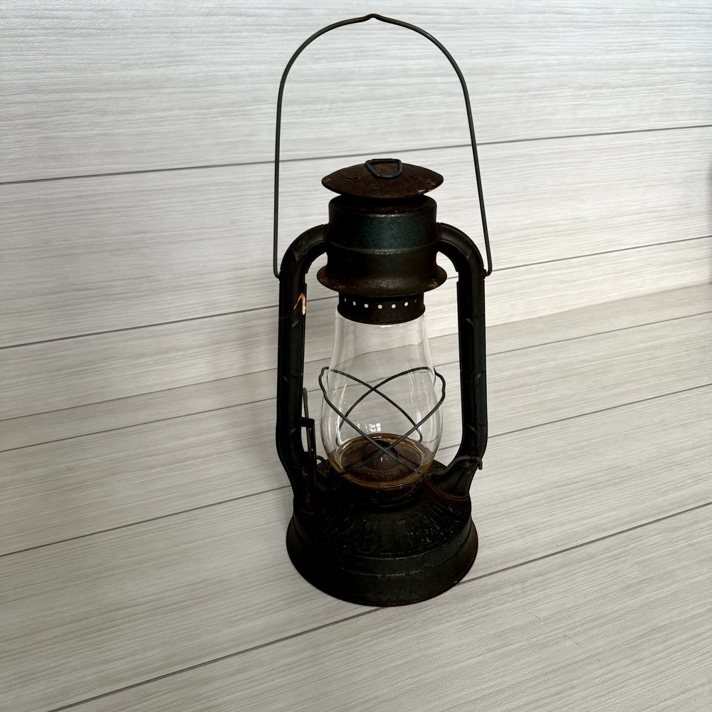 Blitzen No. 2A Lantern Vintage Hurricane Oil Lamp Farmhouse Decor Rustic